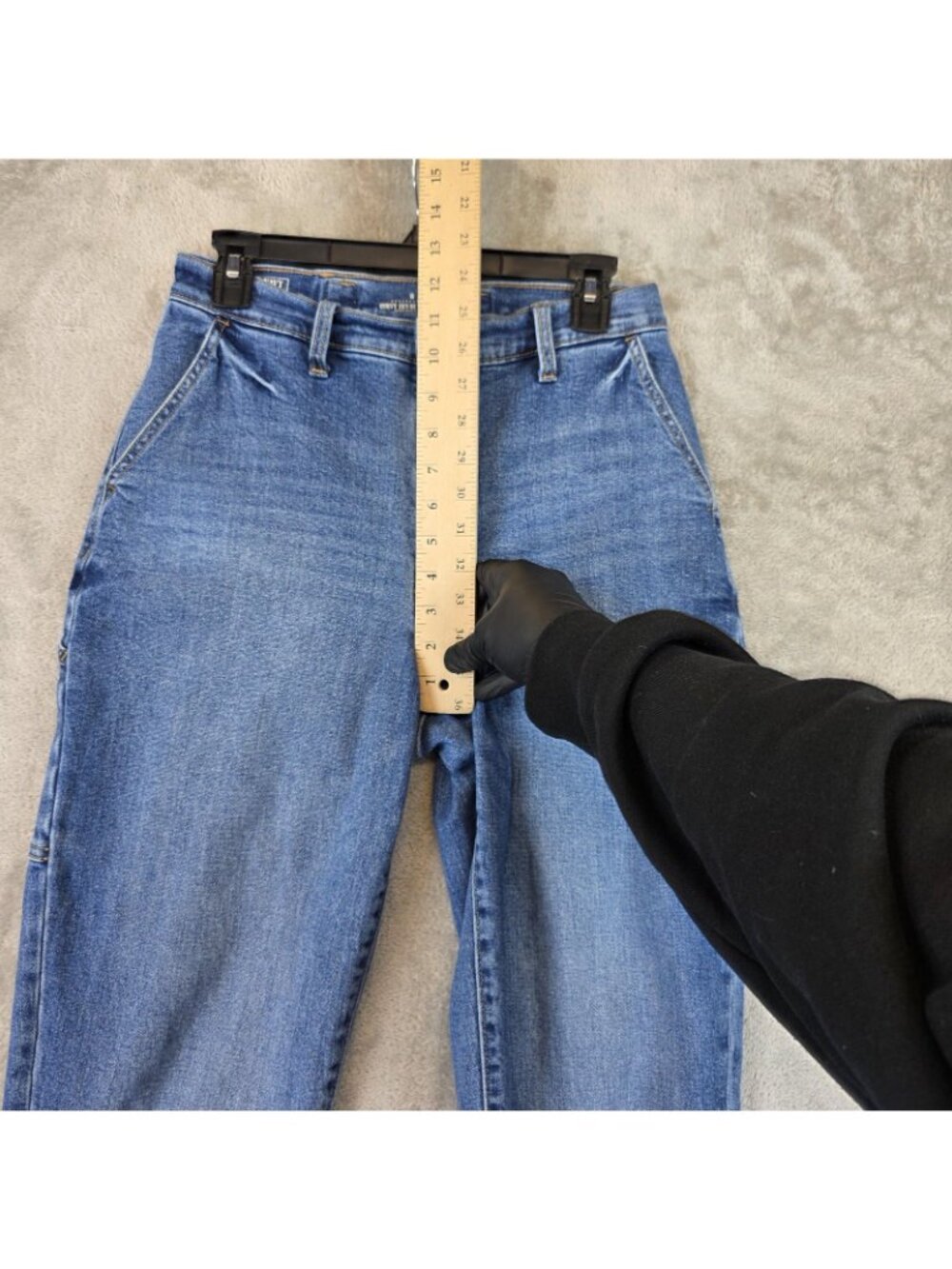 Old Navy Workwear Curvy Sky-Hi Straight Jeans Womens 8 Blue High Rise Utility - Picture 9 of 13